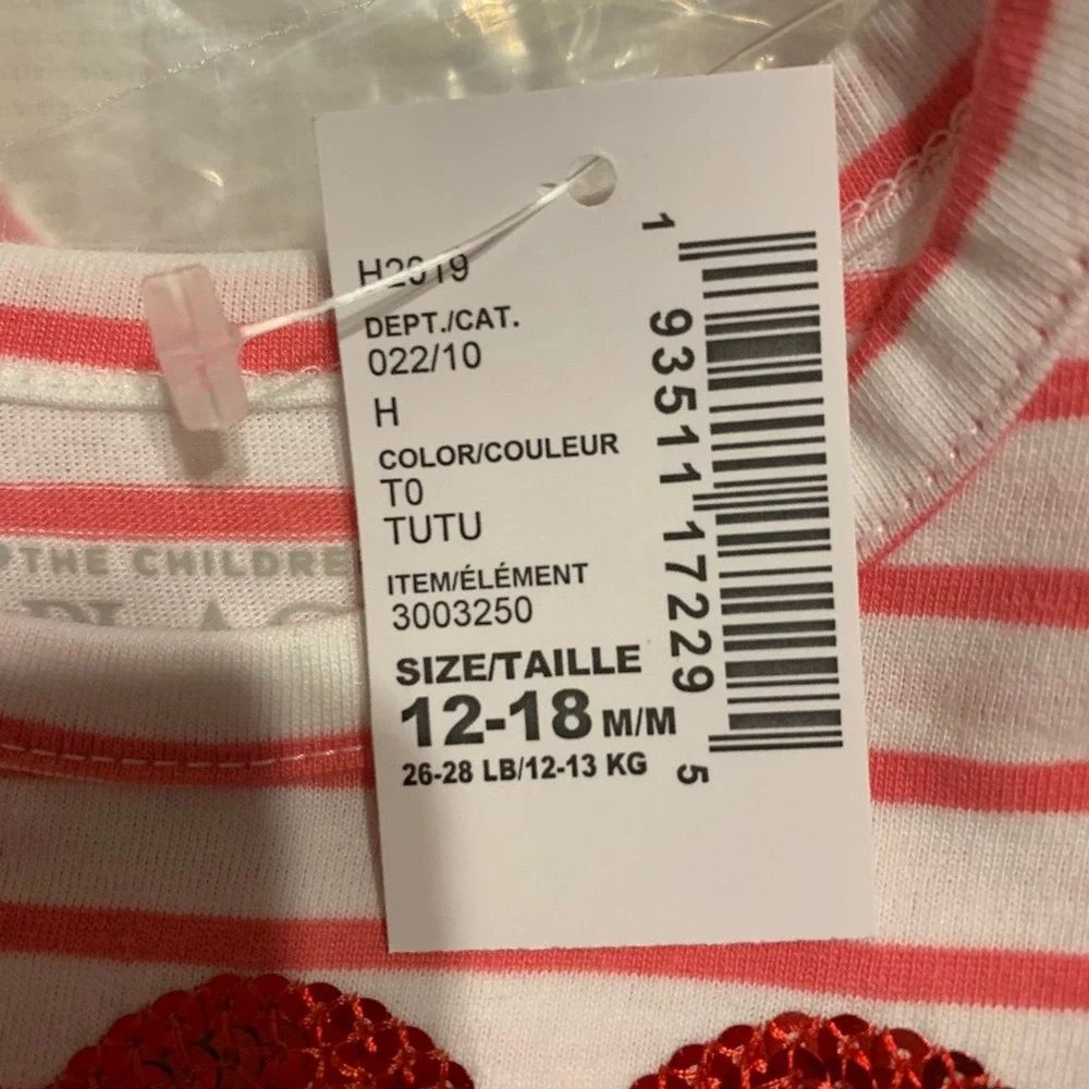 NWT Children's Place Pink & White Striped W/
